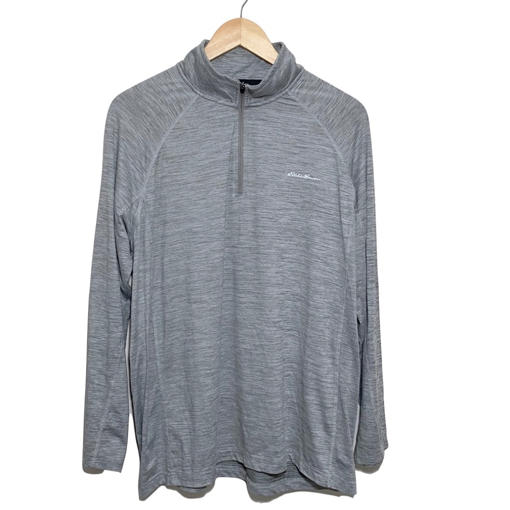 Eddie Bauer Men's Resolution Long-Sleeve 1/4-Zip Gray Size Large